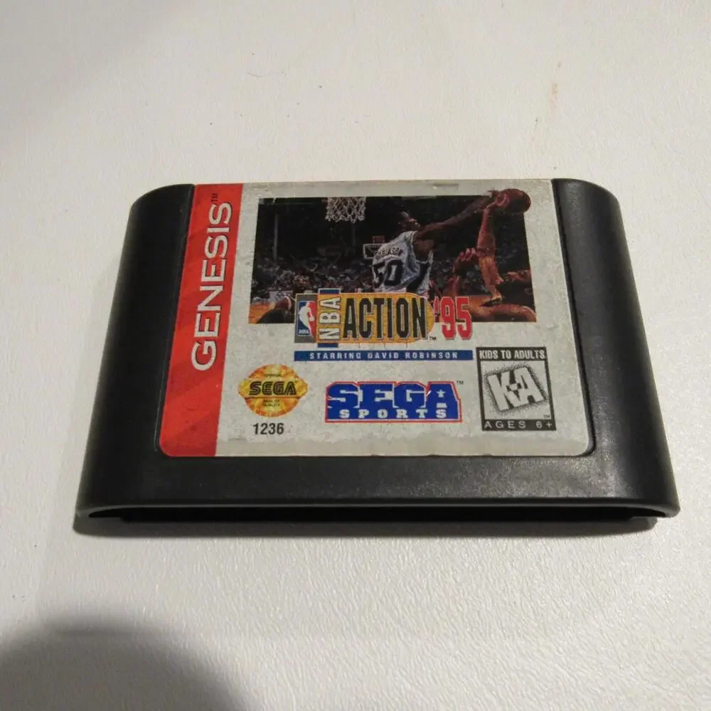 NBA Action '95‎ Starring David Robinson (Sega Genesis, 1995) Game Only 1